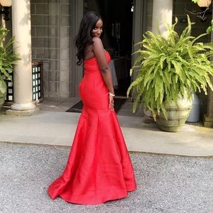Show-Stopper Red Prom Gown